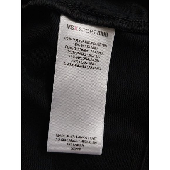 Victoria's Secret Sport Black Long Sleeve Cut Out Design Stretch Shirt Sz XS - Picture 5 of 8